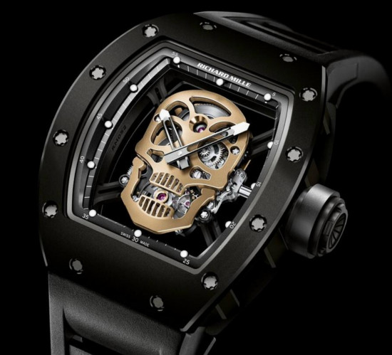 Replica Richard Mille RM 052-01 Tourbillon Skull Black TZP Ceramic and Carbon Nanotubes Watch